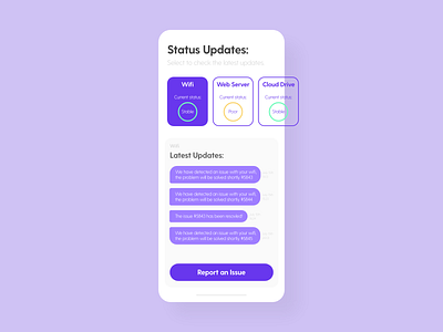 Status Update - DailyUI - 081 challenge daily dailyui dailyui 081 dailyuichallenge dailyuidesign experience interaction interface ixd latest status status update ui uiux update user ux