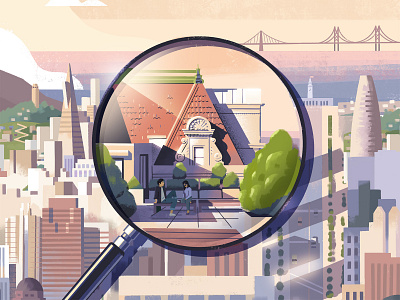 852 Magazine color cover down the street down the street designs dts dts designs hong kong illustration landscape magazine san francisco
