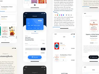 Ebook App – 4 app app design book clean dark design minimal mobile reader ui uidesign ux ux design