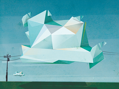 Polygonal Cloud abstract cloud concept illustrator poly polygonal sky vectors