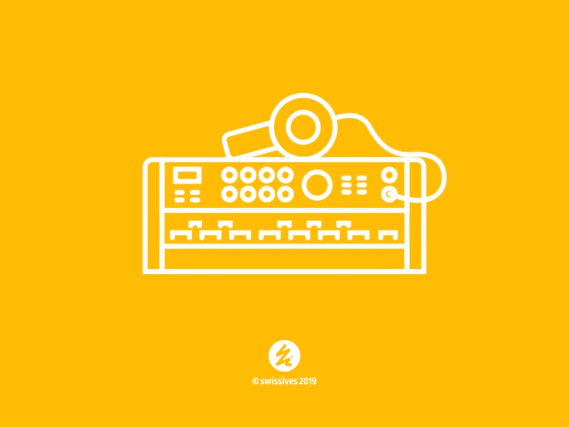 Synthesizer Icon Animation aftereffects animation design gif animated graphic design illustration motion design motion graphics music synthesizer vector