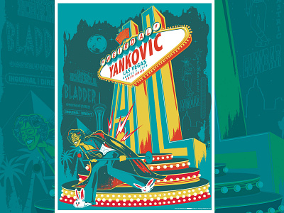 "Weird Al" Yankovic Las Vegas Gigposter color design digital art dribbble gigposter gigposters graphic illustration music poster posters sacramento screenprint typography vector weird al weird al yankovic