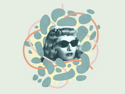 Shape Collage 11 - stone stunner blobs cutout flyer illustration lines scan texture vector