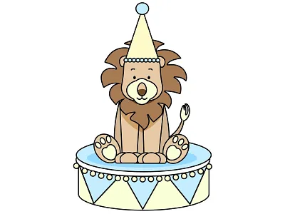 circus Lion illustration vector