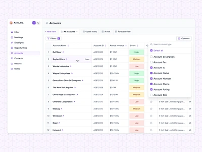 Accounts lists add column add columns airtable apollo column crm excel filter filter by filtering google sheet hubspot list list view manage filters saas salesforce tab table table view