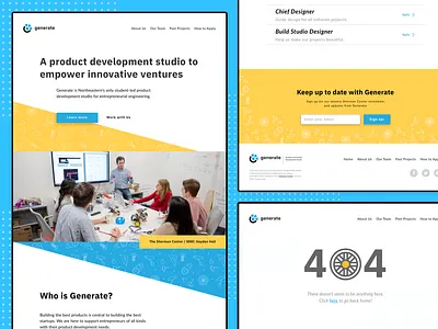 Website Redesign for Generate digital branding redesign student lead organization timber ui ux web design webdev wordpress theme