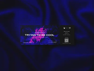 Event Ticket Mockup abstract abstract art art art gallery blue branding event event branding event flyer events gala graphic design logo minimalist logo mockup qr code ticket typography vector visual art