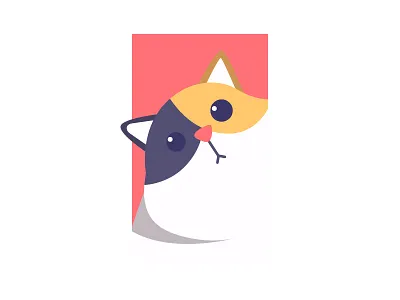 Curiosity cat character curiosity cute flat flat design illustration vector