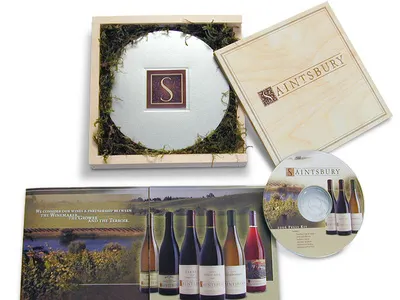 Saintsbury Press Kit brand media kit packaging