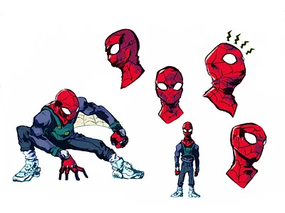SpydurMAyn anime cartoon character design colour comicbook huarache illustration marvel marvelcomics peter parker procreate spiderman web wings