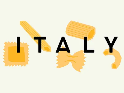 Italy Thumb 4 branding digitalart flat illustration logo pasta vector
