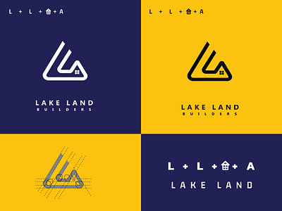 Logo for LAKE LAND BUILDERS branding business logo clean construction logo design flat identity illustration illustrator logo logo a day logo designer logo for sale logo mark logodesign logos logotype minimal realestate logo vector
