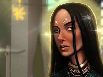 Karen Carat animation art branding cartoon characterdesign concept art concept artist cyberpunk design design digital gold concept guatemala illustration pollitq portrait portrait illustration sinthwave ui vector web
