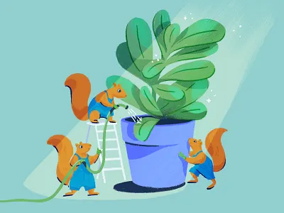Help Scout for Good b corp drawing editorial illustration