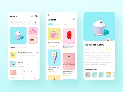 inspiration collection app app design ui ux