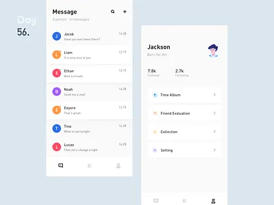 Chat List appui chat list interface interface design list message list messgae personal center ui 个人中心 消息列表 界面设计 聊天列表