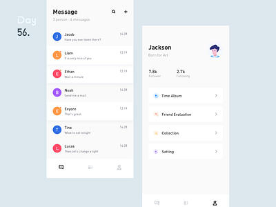 Chat List appui chat list interface interface design list message list messgae personal center ui 个人中心 消息列表 界面设计 聊天列表