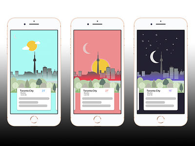 Toronto Weather figma invision photoshop sketch