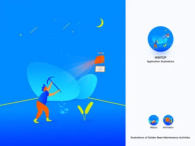 Application illustrations ui 品牌 商标 应用 插图 设计