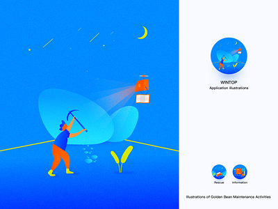 Application illustrations ui 品牌 商标 应用 插图 设计