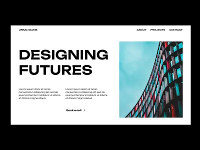 Urban Oasis architecture branding design ui ux web