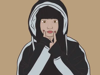 Girl art clean colour design girl illustration minimal procreate procreateapp