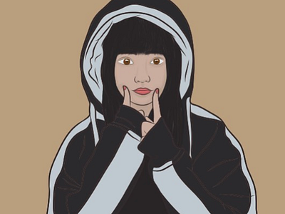 Girl art clean colour design girl illustration minimal procreate procreateapp