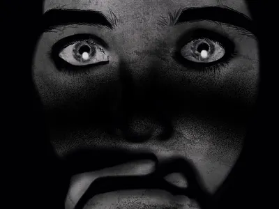 Pain art dark design eyes face female girl illustration pain procreate woman