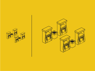 Energy Icon - The Corner Store Gas Pump corporate energy gas illustration line art vector