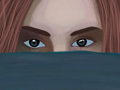 Face art character design eyes face female girl illustration painting portrait procreate woman