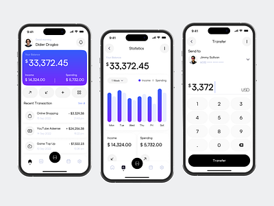 Bankot - Mobile Banking App bank banking banking app clean design finance finance app fintech mobile mobile app mobile banking mobile design payment saving transaction ui
