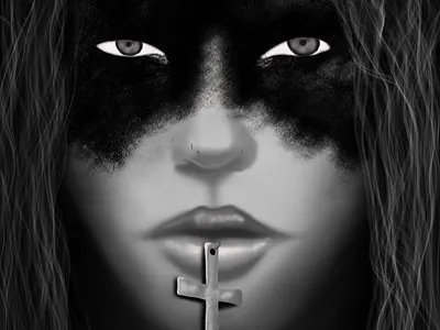 Angel angel art character dark design devil eyes face female girl illustration procreate skin