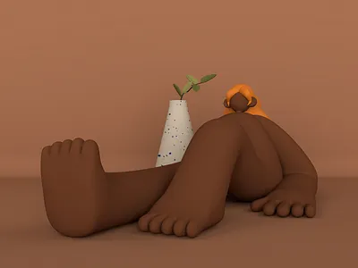 Body Exploration #2 3d c4d character cinema 4d human illustration plant