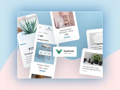 Vue Front design ecommerce extensions magento opencart prestashop vuefront vuejs wordpress