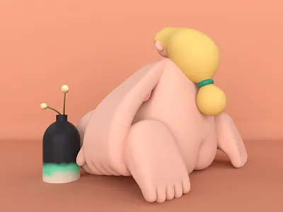 Body Exploration #3 3d c4d character cinema 4d human illustration plant