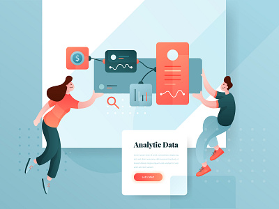 Analytic Data Illustration design flat illustration ui ux vector web website