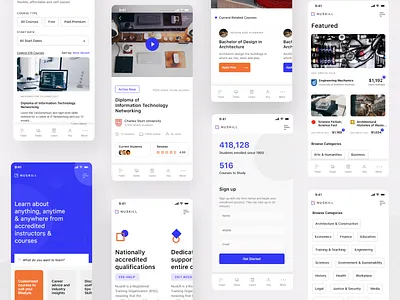 Learning Mobile App pt5 app app design clean course courses design educate education interface ios learn learning minimal mobile search teach ui ux web website