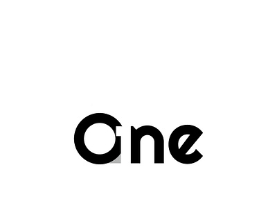 One logo design abstatct logo lettering letterlogo logo logo design minimallogo onelogo