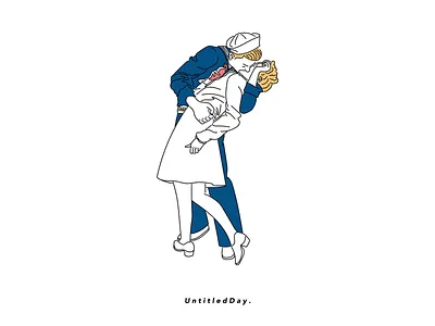 Times Square Kiss art art illustration illustration