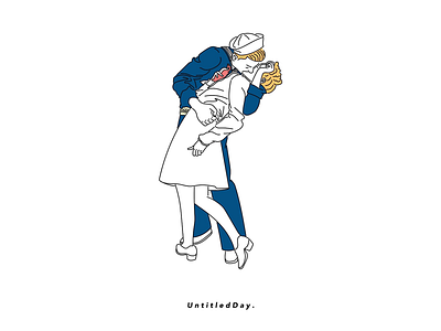 Times Square Kiss art art illustration illustration