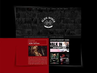 Black Woman Tattoos - Web Design branding design graphic design identity illustration illustrator type typography ui web