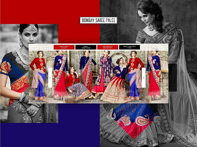 Bombay Saree Palce - Web Design design graphic design identity illustration illustrator type typography web
