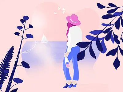 Chill Time chillin drawing editorial illustration illustration illustration art illustrator minimal procreate sketch summer wine bottle women in illustration