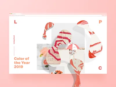 Landing Page in Coral dailyui landingpage ui ux web