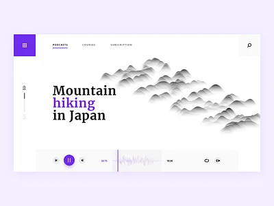 Podcasts site UI c4d42 cinema4d design podcasts sketch typography ui