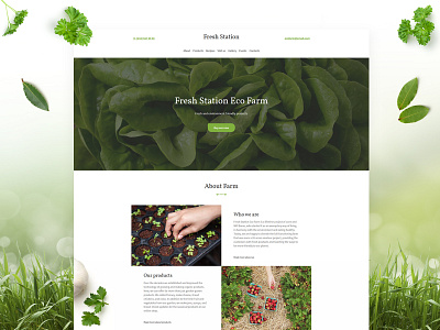 Farm Website Template agency website ai business design farm green template greens light logo smallbusiness template design templates web design webdesign weblium website website builder website concept website template website templates