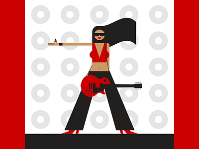 Guitar Goddess illustraion illustration illustration art illustration digital illustrations minimalist seattle