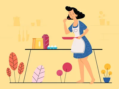 Cooking app app illustration character clean concept design graphicdesign illustration illustration art illustrator interaction design ui vector vector illustration vectors web webdesign