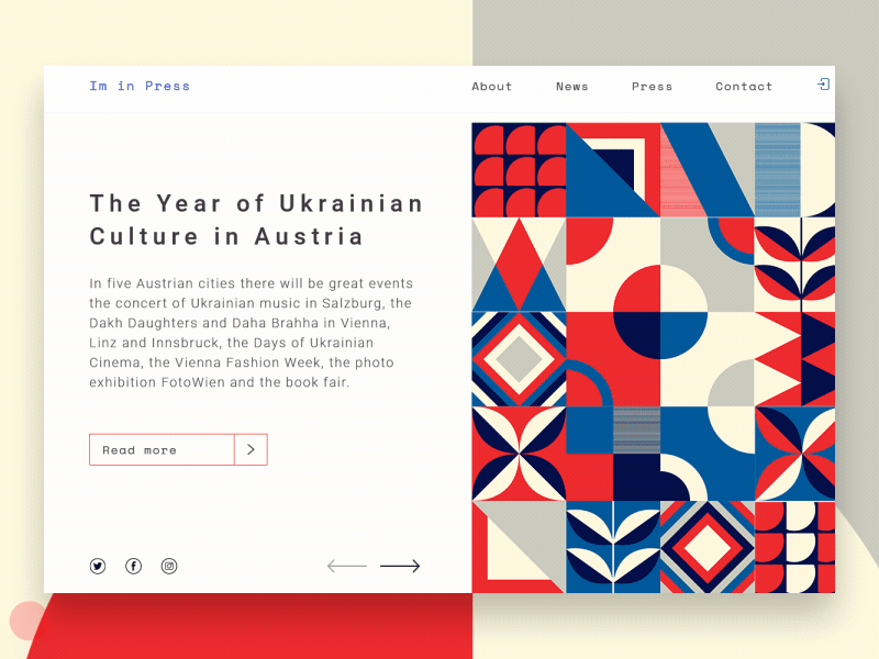 Press Page 051 animation culture dailyui flat illustration minimal ornament press page ui web