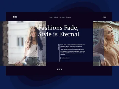 Fashion 2.0 branding course dark design design system fashion fashion design gredient grid inspiration interface landing page model modeling school ui ux vector web website